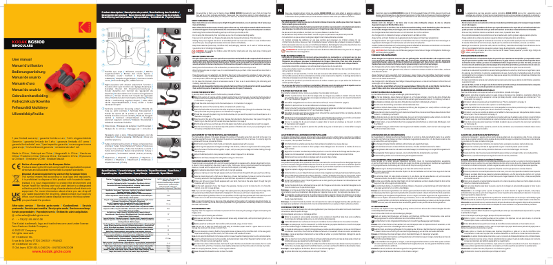 Page 1 de la notice Manuel utilisateur Kodak BCS100
