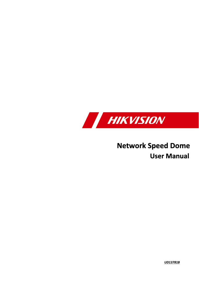 Page 1 de la notice Mode d'emploi Hikvision DS-2DY3320IW-DE
