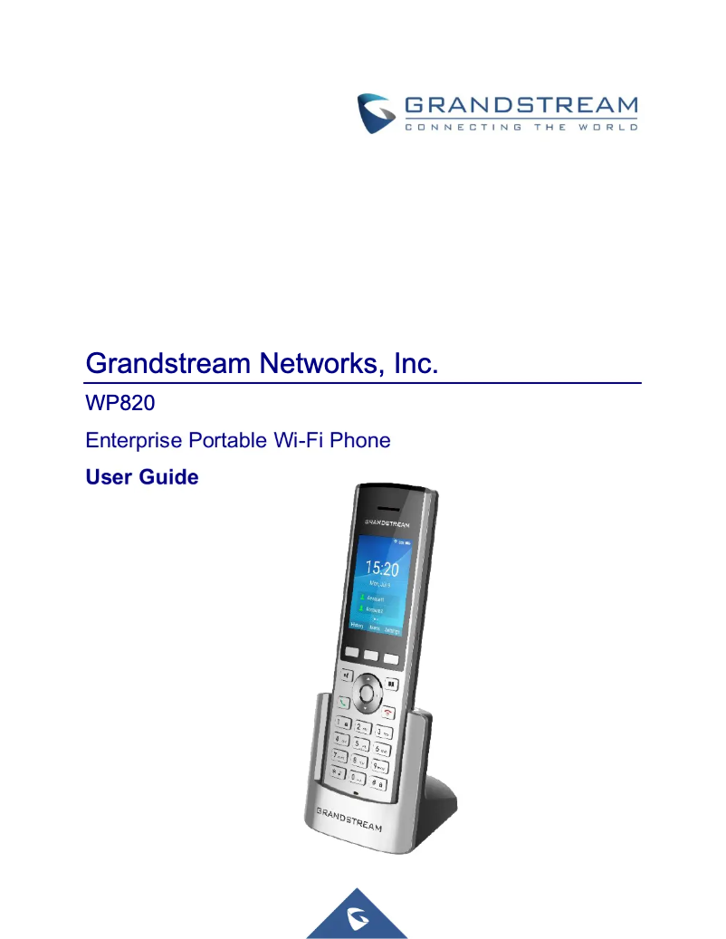 Page 1 de la notice Manuel utilisateur Grandstream WP820