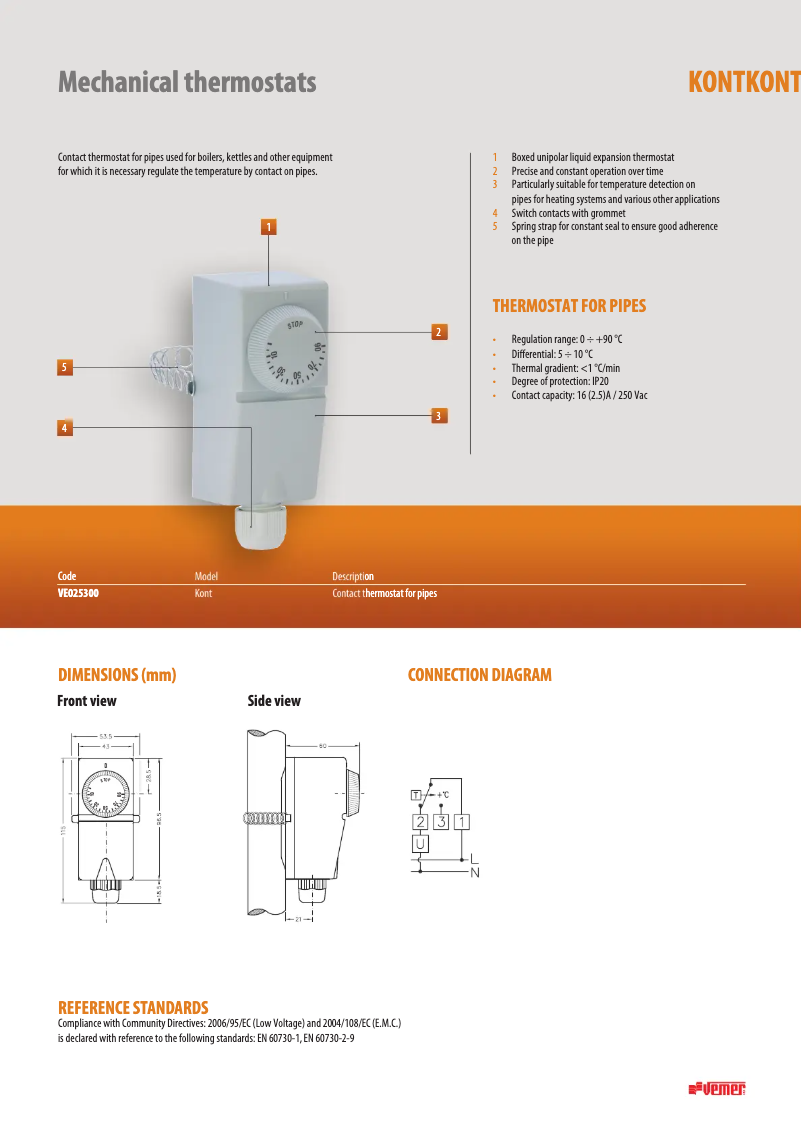 Page n°1 - Fiche technique Vemer Kont