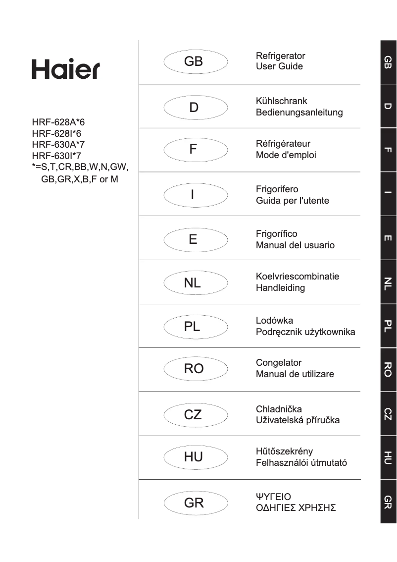 Page 1 de la notice Mode d'emploi Haier HRF-630AM7