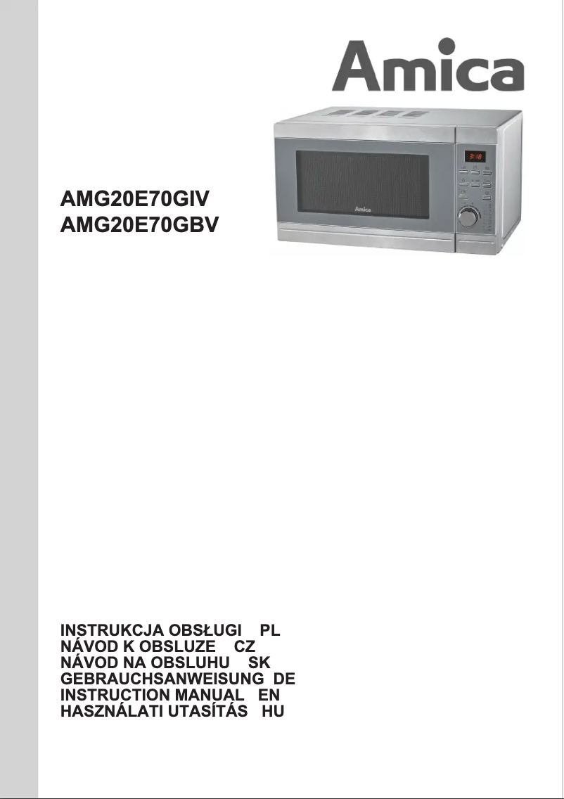 Page n°1 - Manuel utilisateur Amica AMG20E70GIV