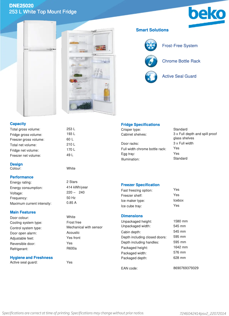 Image de la première page du manuel de l'appareil DNE25020