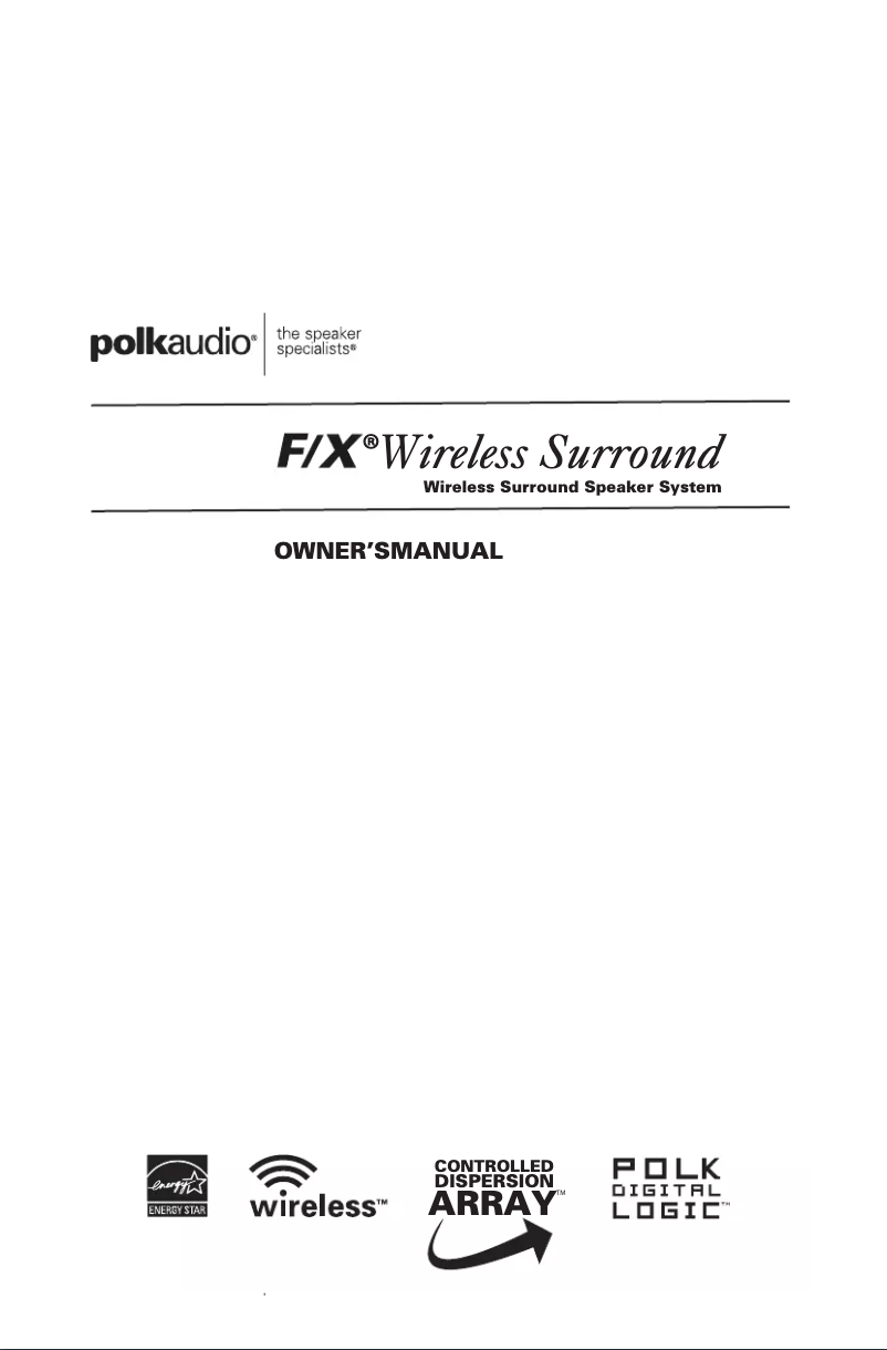 Imagen de la primera página del manual del dispositivo F/X Wireless Surround