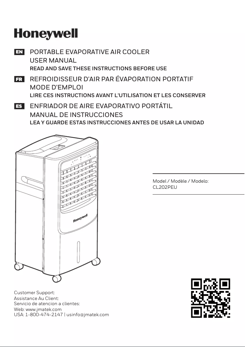 Page n°1 - Manuel utilisateur Honeywell CL202PEU