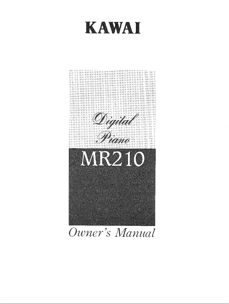 Image de la première page du manuel de l'appareil MR210