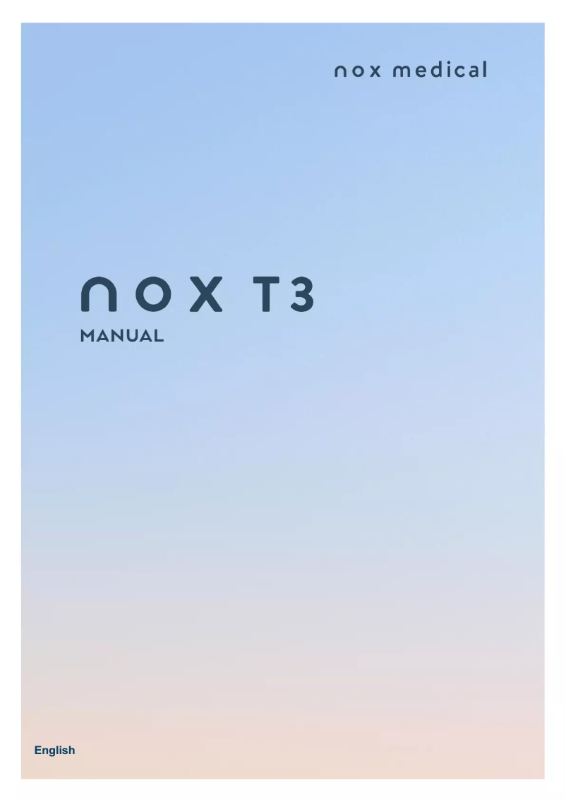 Page n°1 - Manuel utilisateur NOX T3