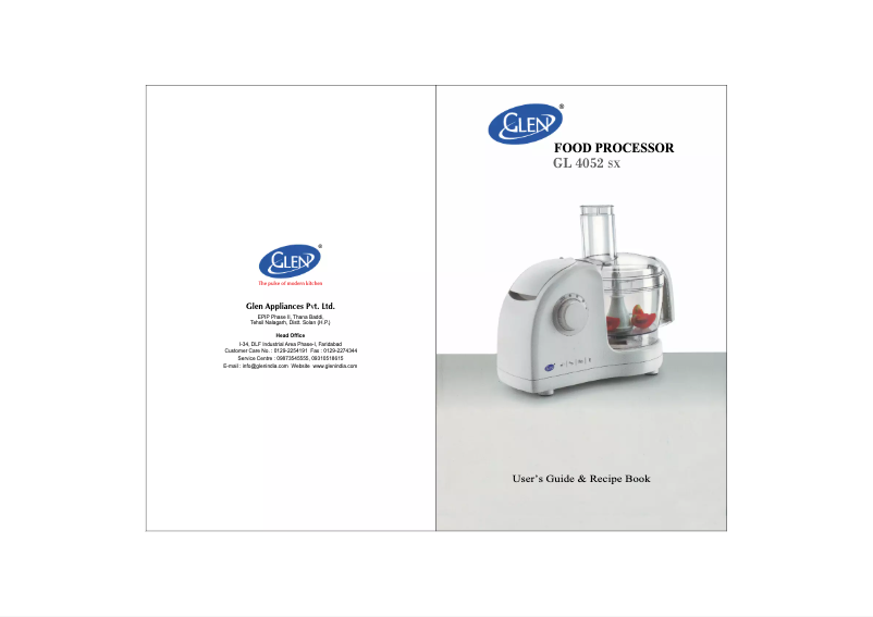 Page 1 de la notice Manuel utilisateur Glen GL 4052 SX