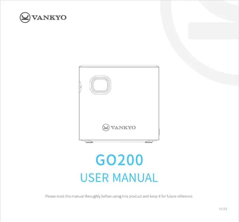 Page n°1 - Manuel utilisateur Vankyo GO200