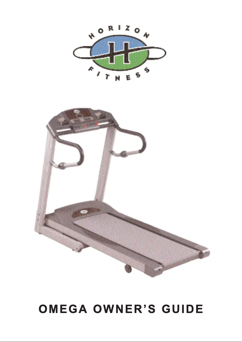 Page n°1 - Manuel utilisateur Horizon Fitness Omega