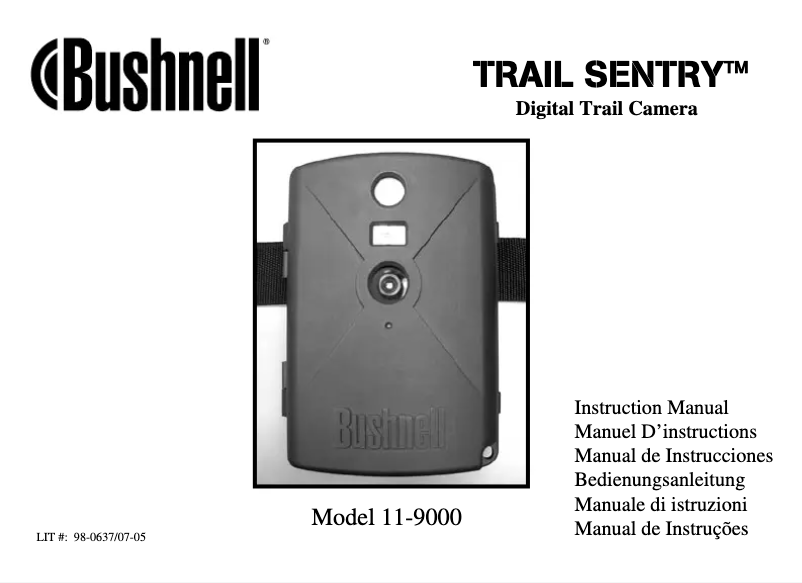 Image de la première page du manuel de l'appareil Trail Sentry 11-9000