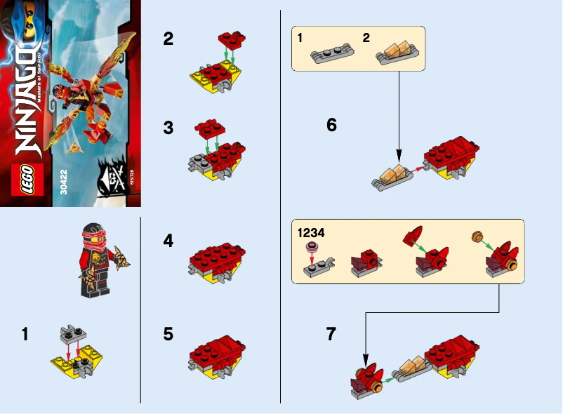 Page 1 de la notice Manuel utilisateur Lego Ninjago 30422