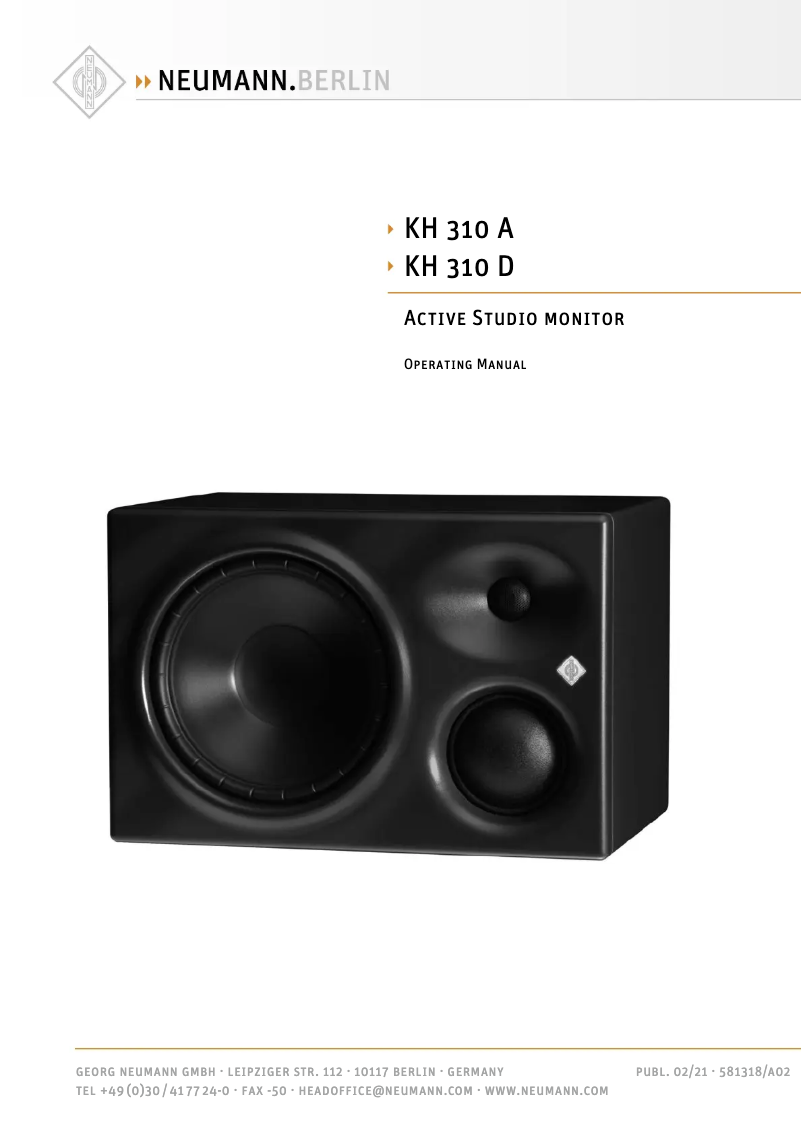 Image de la première page du manuel de l'appareil KH 310 D