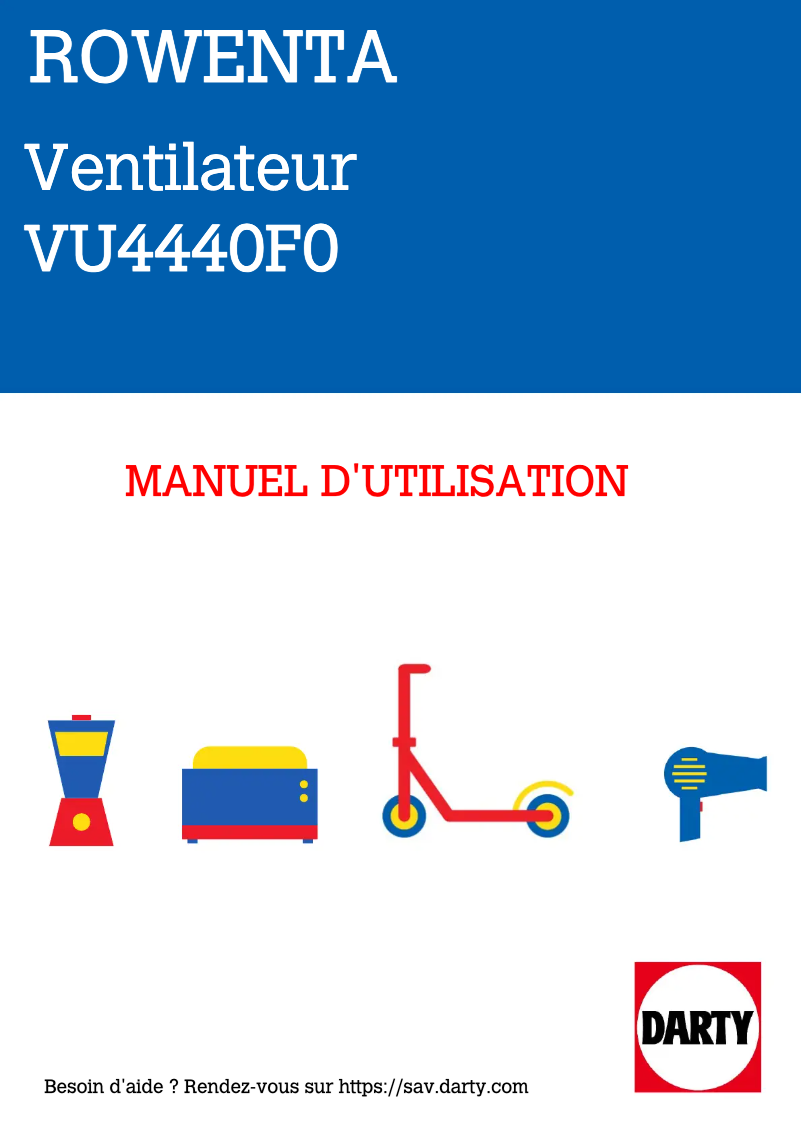 Page 1 de la notice Manuel utilisateur Rowenta Essential Plus VU4440