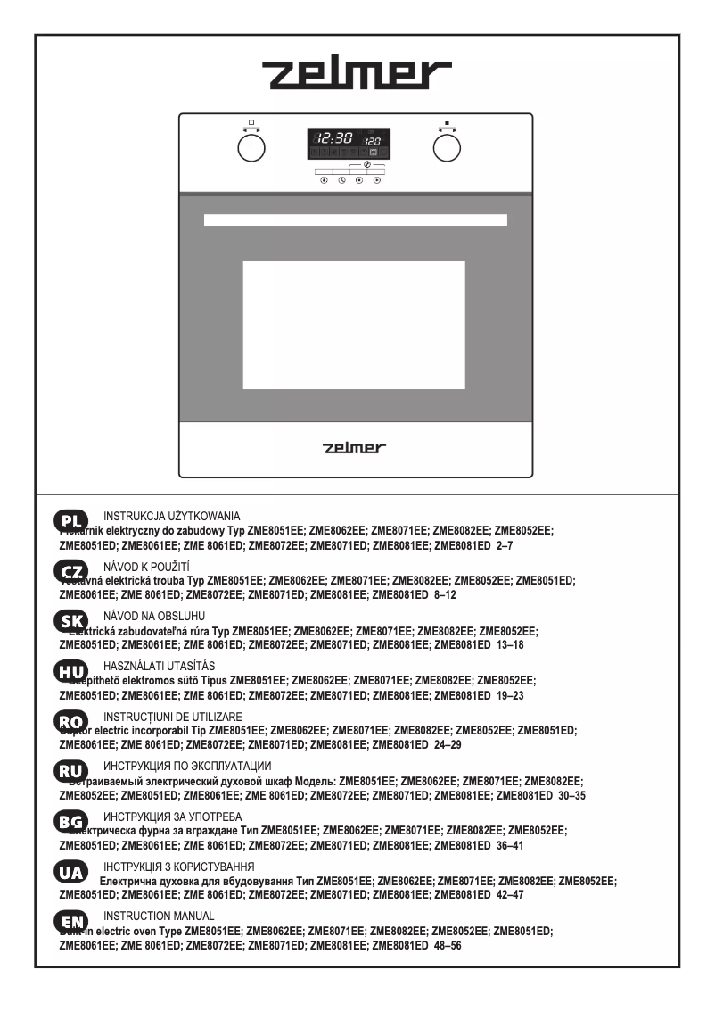 Page n°1 - Manuel utilisateur Zelmer ZME8051EE