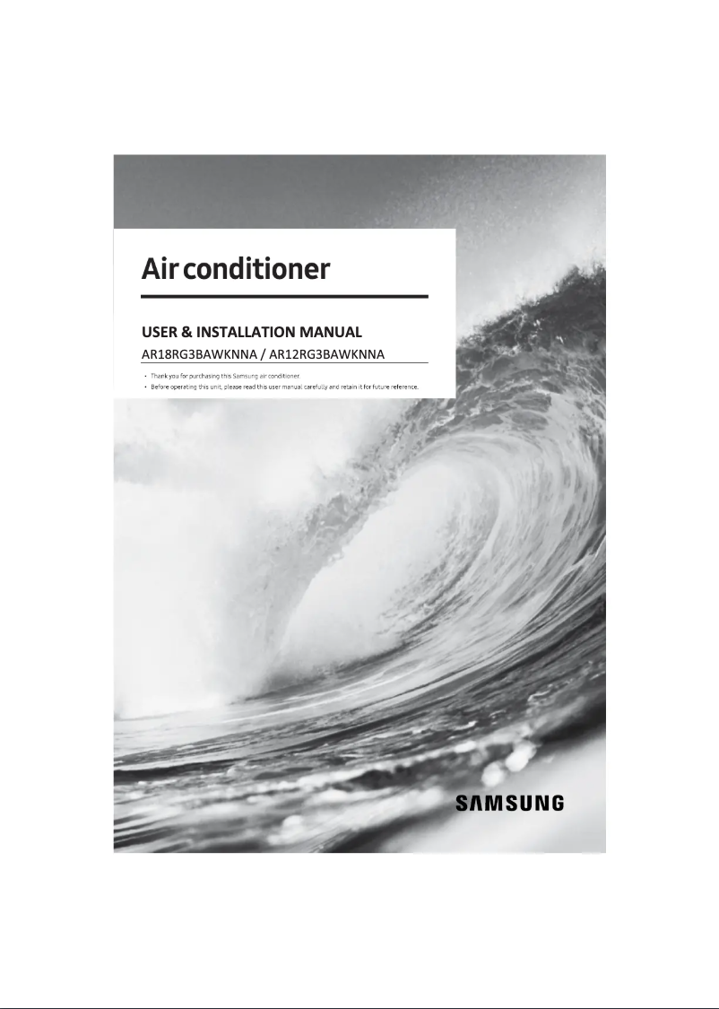 Image de la première page du manuel de l'appareil AR12RG3BAWKNNA