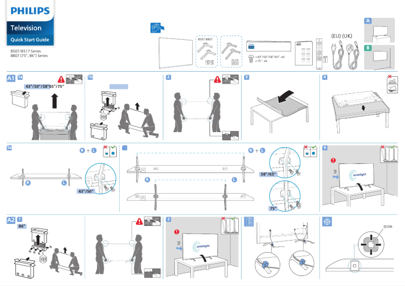 Image de la première page du manuel de l'appareil 50PUS8517