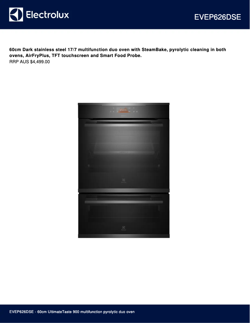 Image de la première page du manuel de l'appareil EVEP626DSD