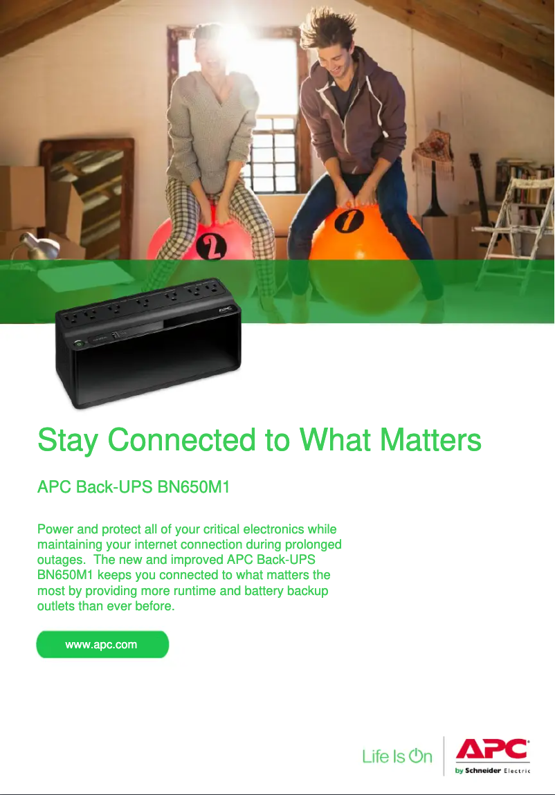 Page 1 de la notice Manuel utilisateur APC Back-UPS BN650M1