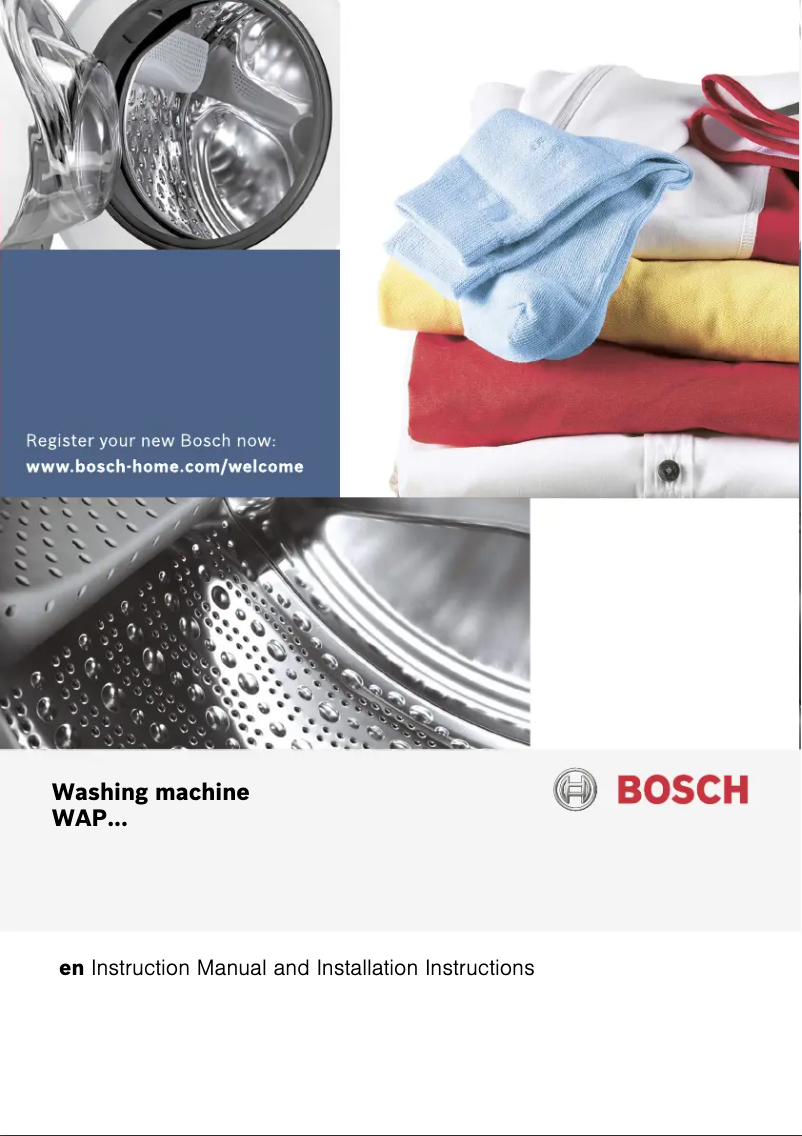 Page 1 de la notice Manuel utilisateur Bosch WAP28480SG