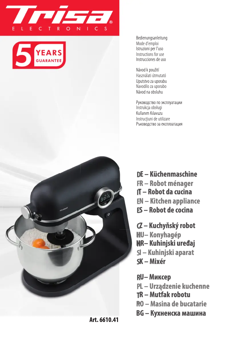 Page n°1 - Manuel utilisateur Trisa 6610.41