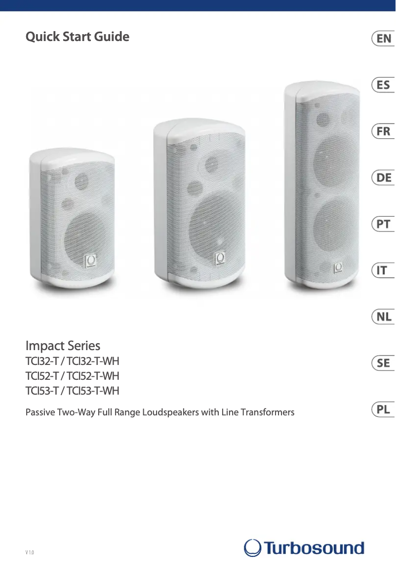 Page n°1 - Guide de démarrage rapide Turbosound Impact TCI52-T