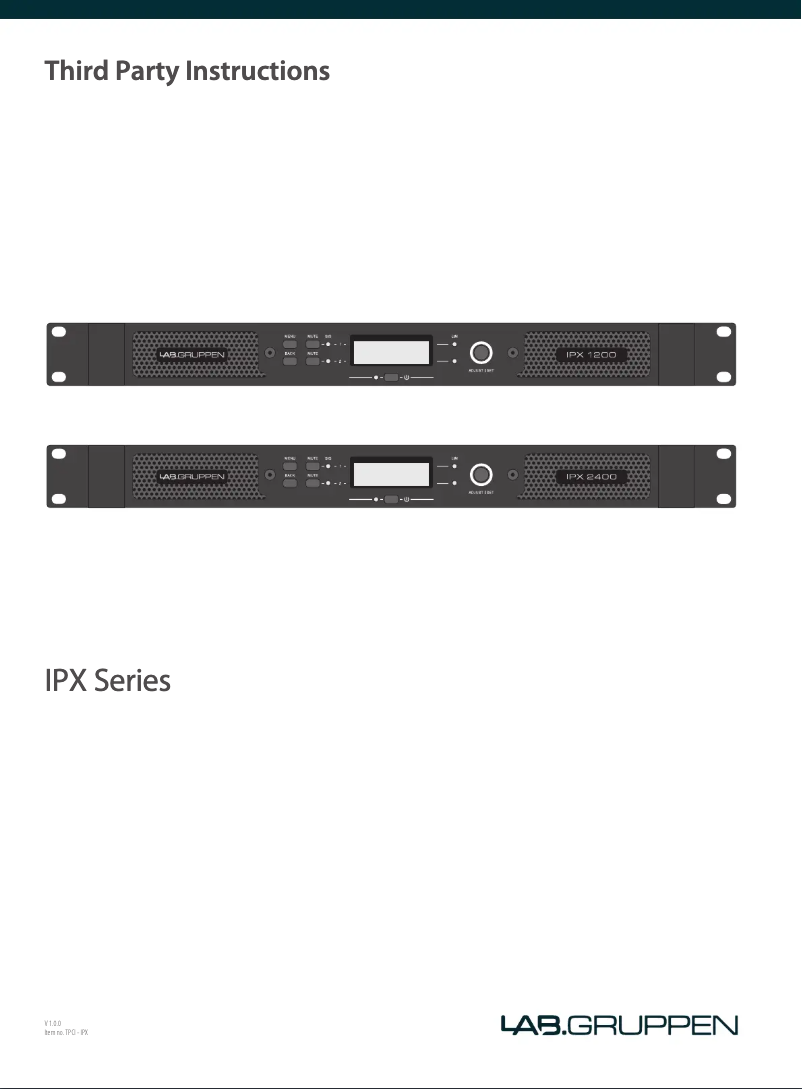 Página 1 del manual Manual de usuario Lab Gruppen IPX 1200