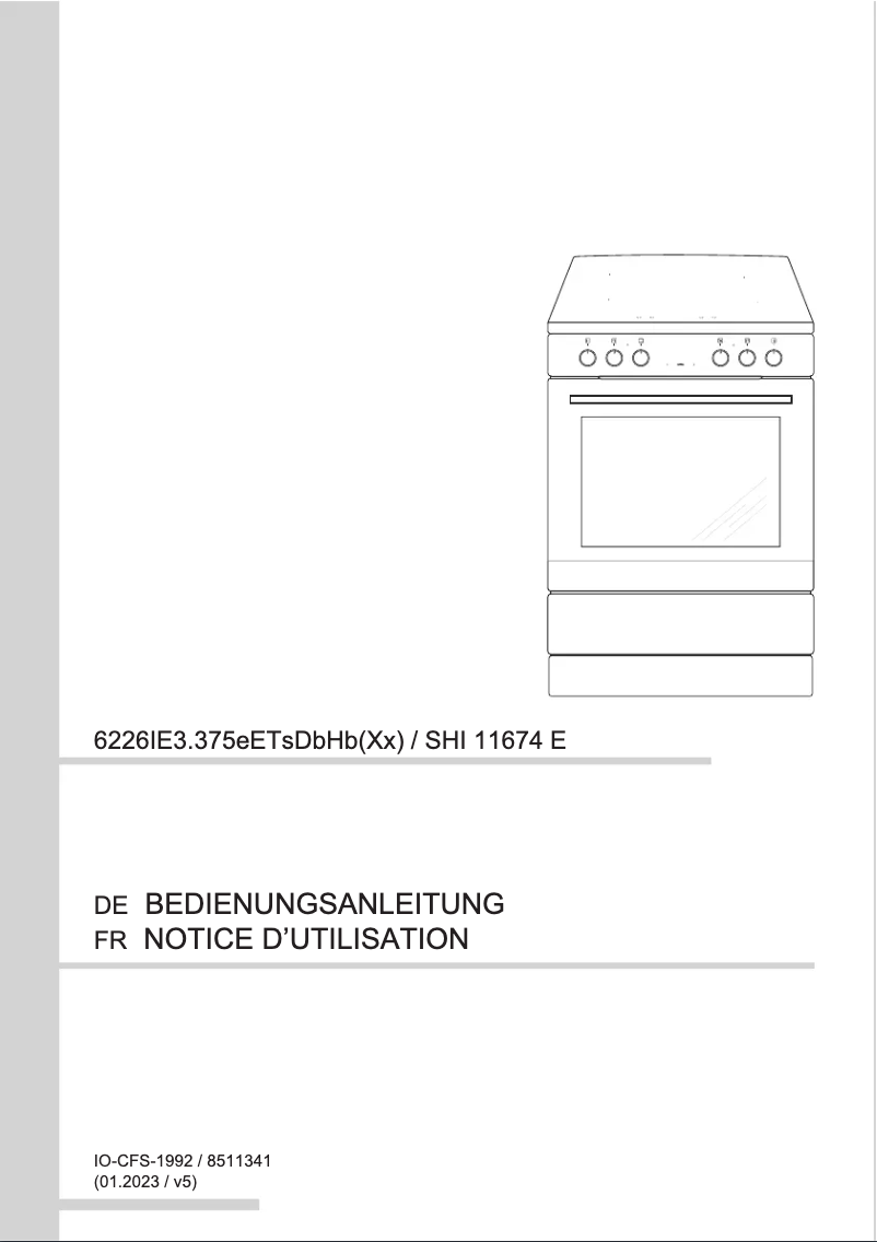Page 1 de la notice Manuel utilisateur Amica SHI 11674 E