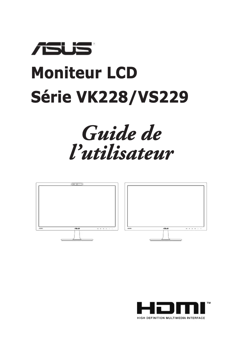 Page 1 de la notice Manuel utilisateur Asus VK228T