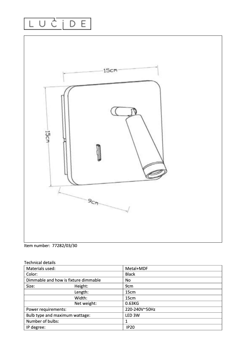 Página 1 del manual Manual de usuario Lucide Oregon