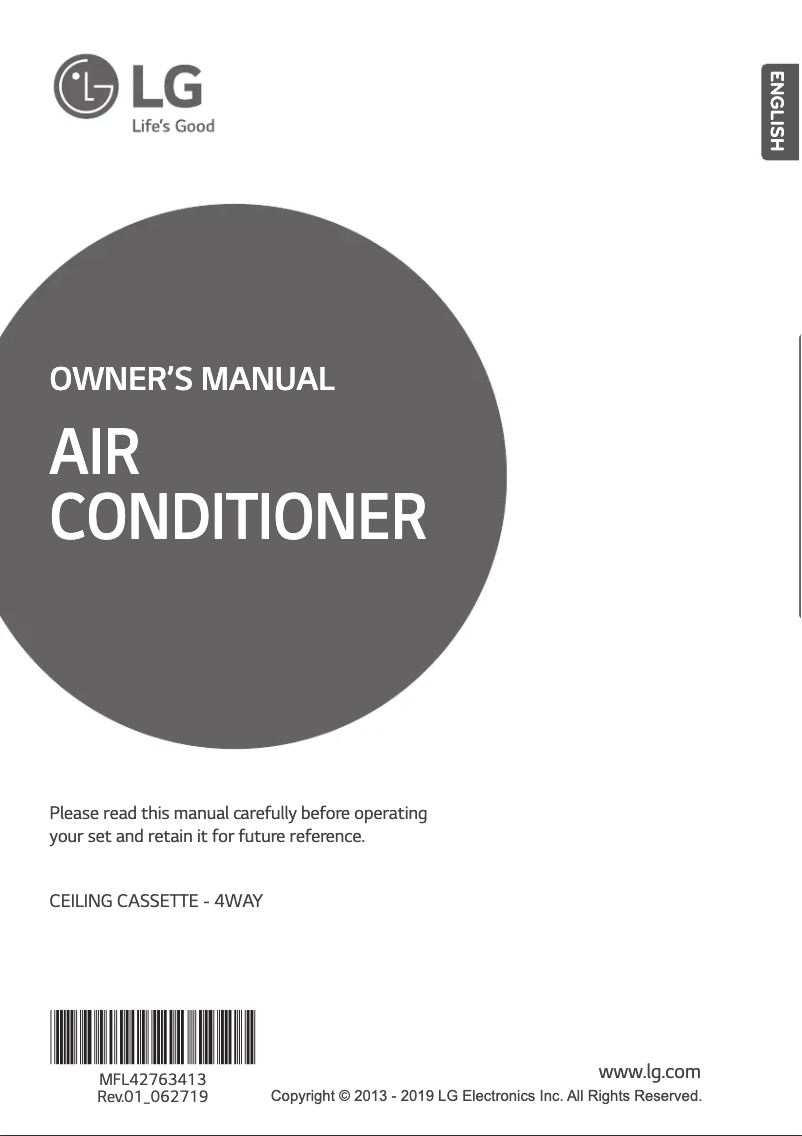 Page 1 de la notice Manuel utilisateur LG AMNC18GTQA2