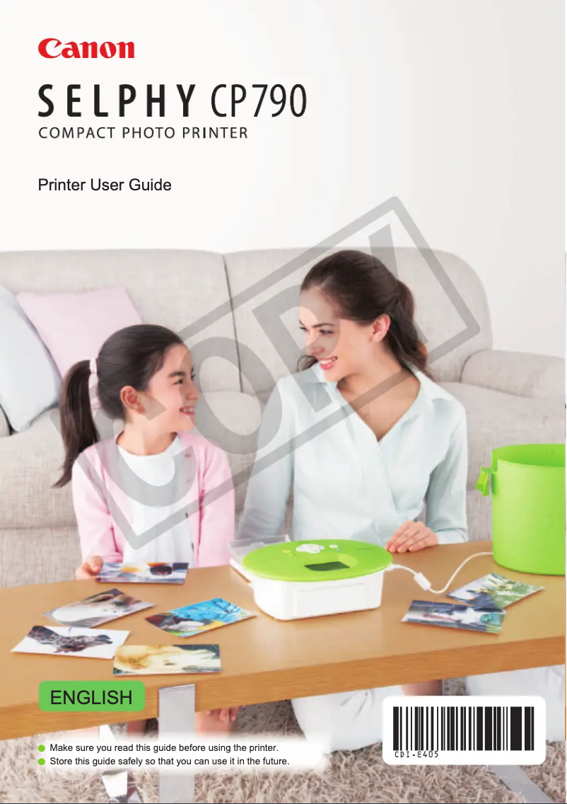 Page n°1 - Manuel utilisateur Canon SELPHY CP790