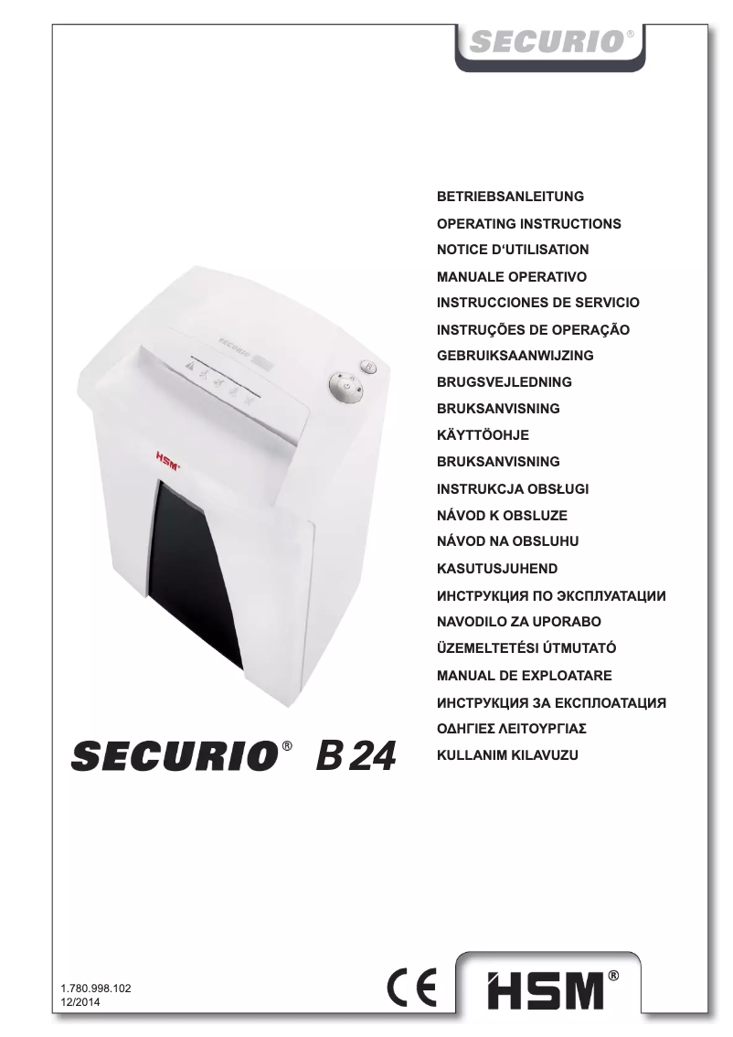 Image de la première page du manuel de l'appareil Securio B24c