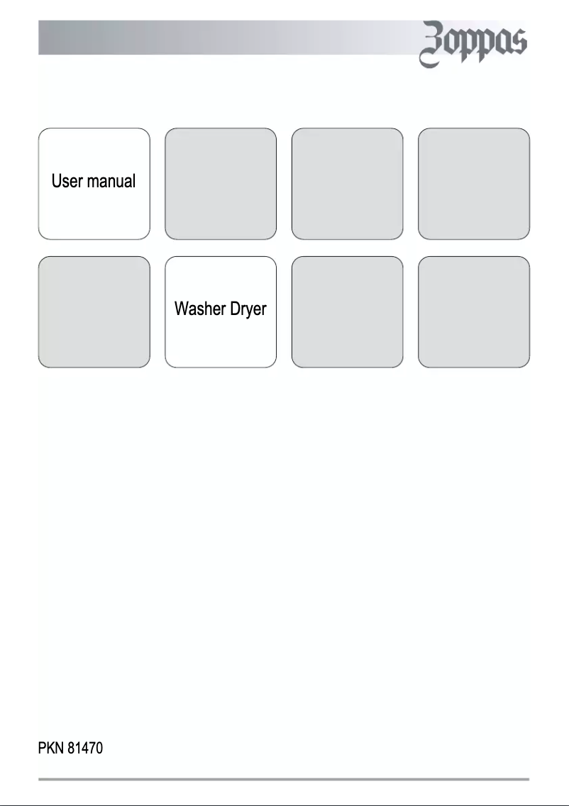 Page 1 de la notice Manuel utilisateur Zoppas PKN81470