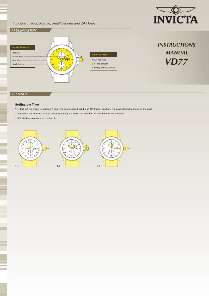 Page n°1 - Manuel utilisateur Invicta S1 Rally 16018