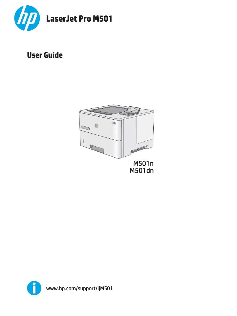 Page 1 de la notice Manuel utilisateur HP LaserJet Pro M501dn
