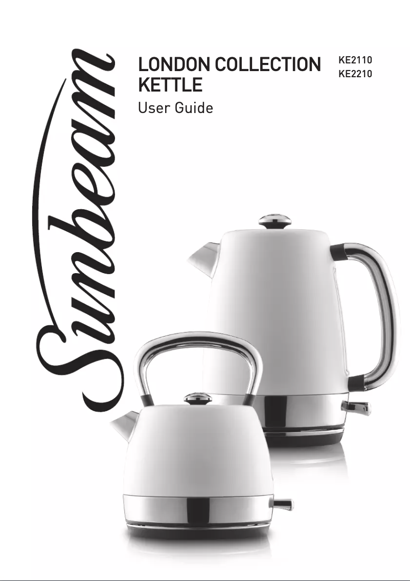 Image de la première page du manuel de l'appareil London Collection KE2110