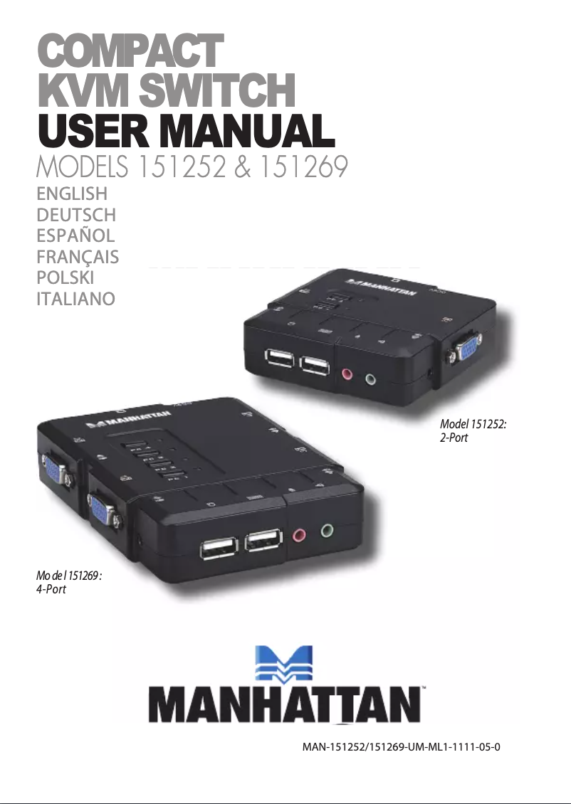 Page 1 de la notice Manuel utilisateur Manhattan 151269
