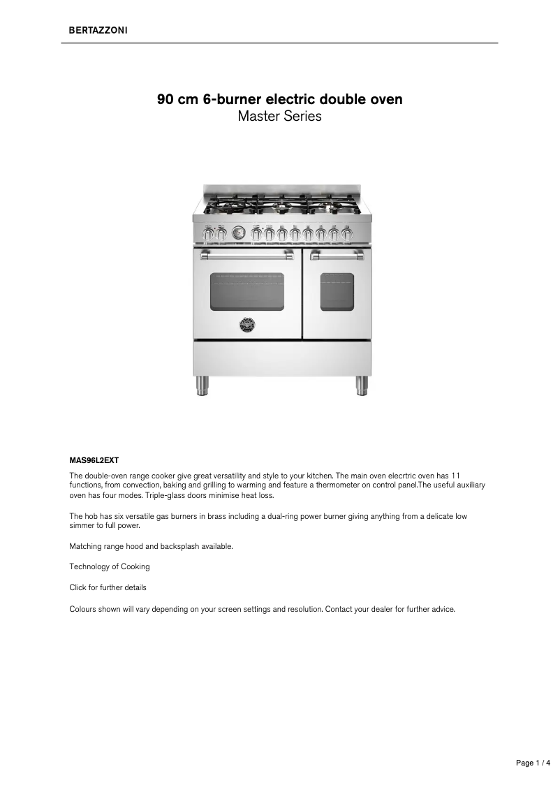 Image de la première page du manuel de l'appareil MAS96L2EXT