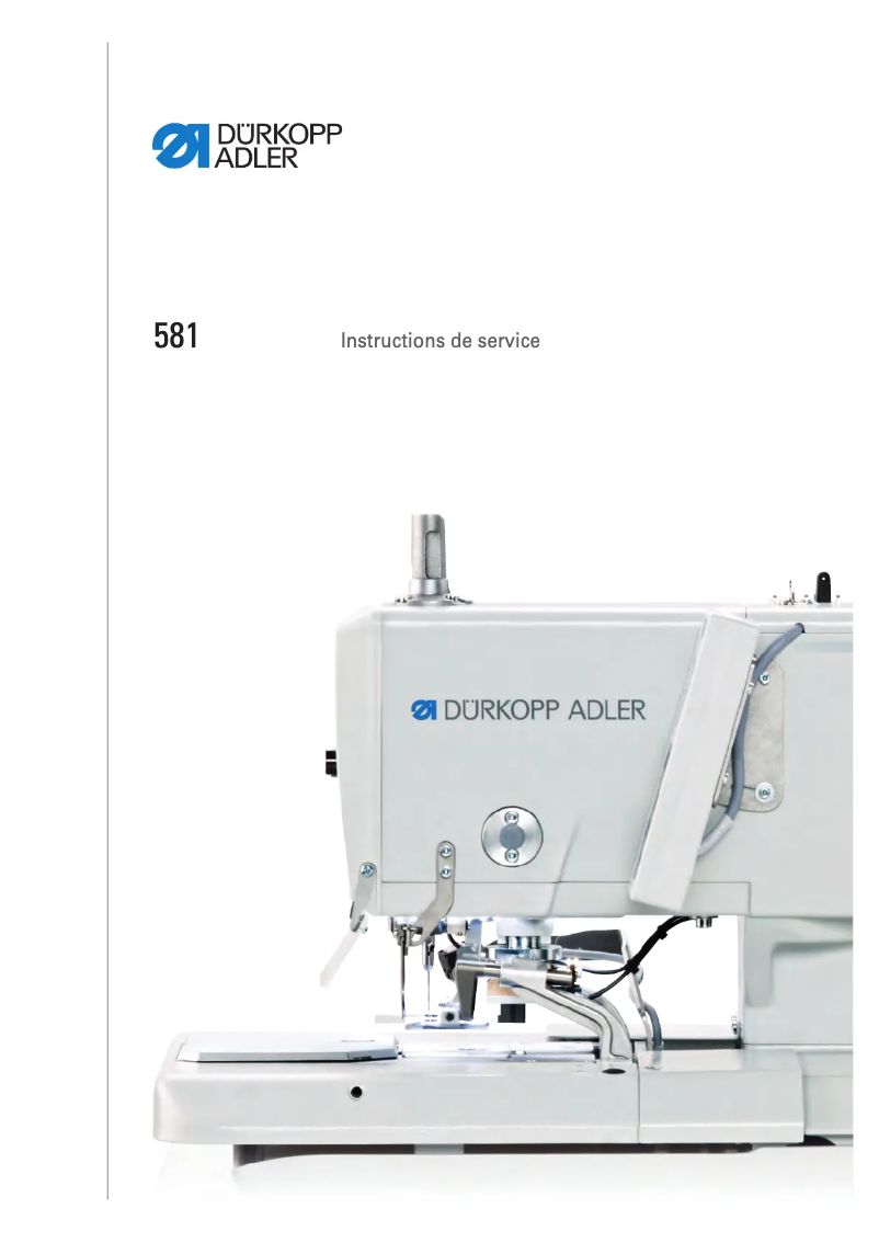 Page n°1 - Manuel utilisateur Dürkopp Adler 581