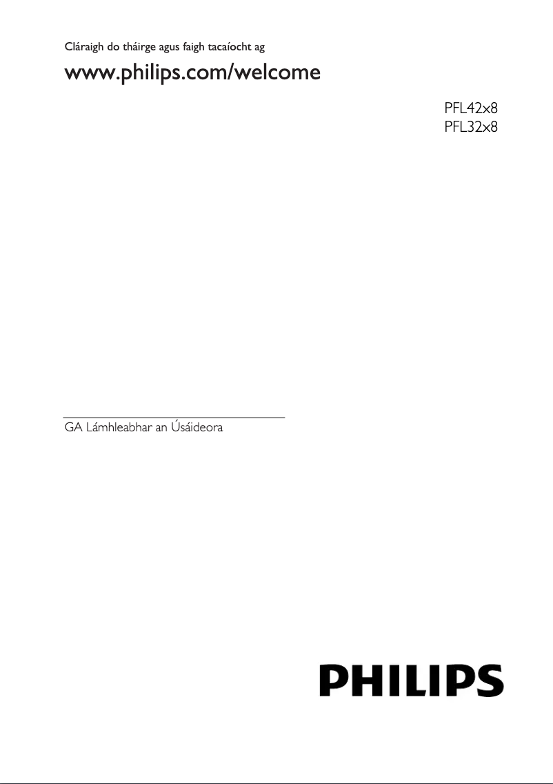 First page image of the manual for 32PFL3258K