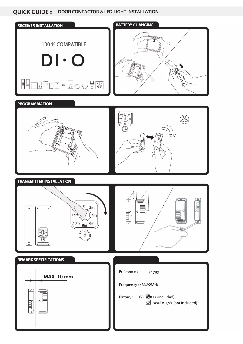 Page 1 de la notice Manuel utilisateur Chacon 54792