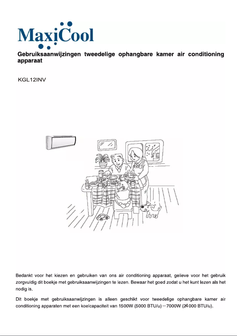 Page n°1 - Manuel utilisateur Maxicool KGL12INV