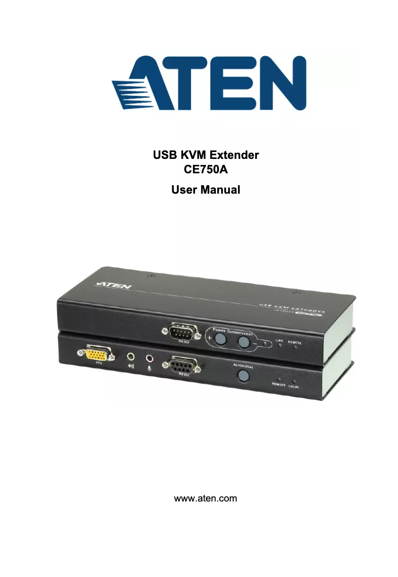 Page 1 de la notice Manuel utilisateur ATen CE750A-AT-G