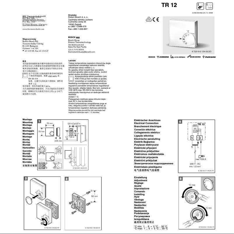 Page 1 de la notice Manuel utilisateur Bosch TR 12