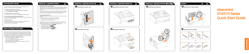 Página 1 del manual Guía de inicio rápido Lenovo IdeaCentre 510