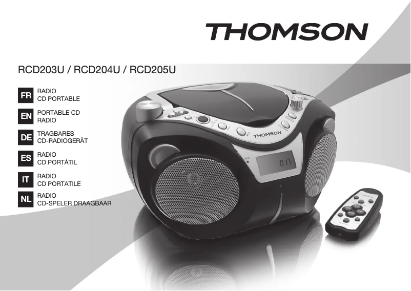 Page 1 de la notice Manuel utilisateur Thomson RCD205U