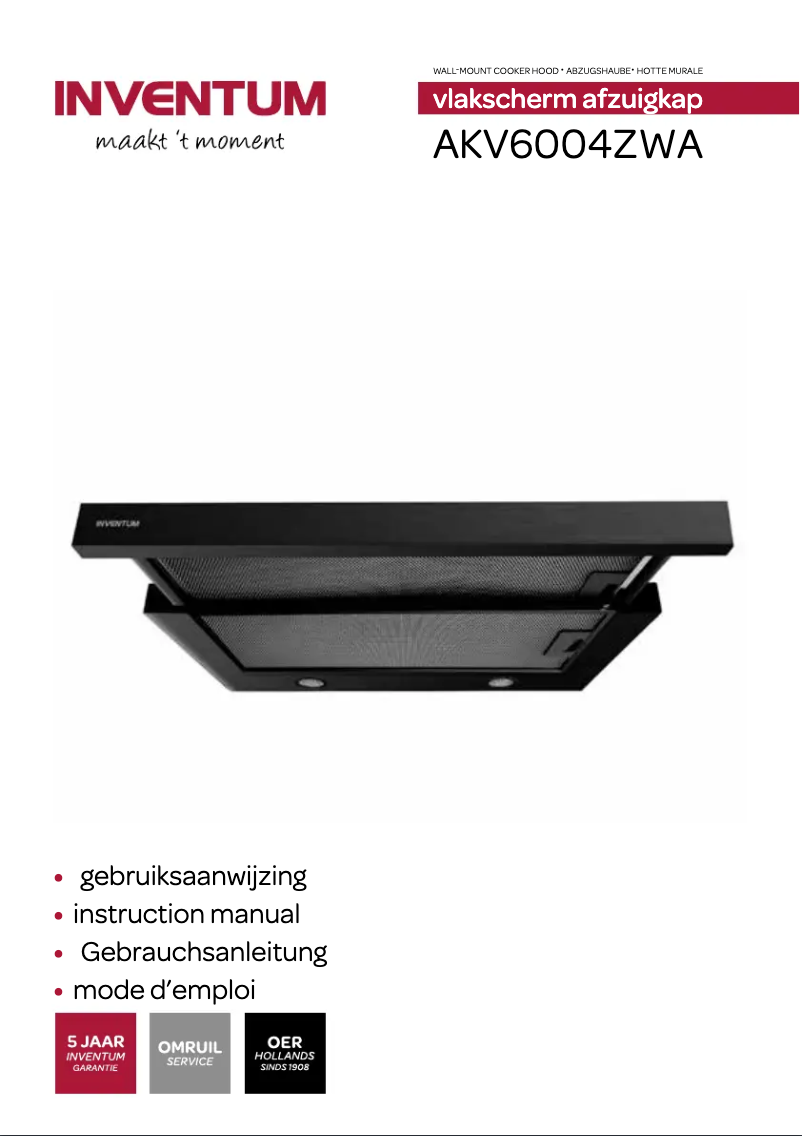 Page n°1 - Manuel utilisateur Inventum AKV6004ZWA