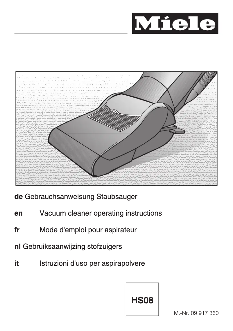 Page n°1 - Manuel utilisateur Miele Dynamic U1 Allergy
