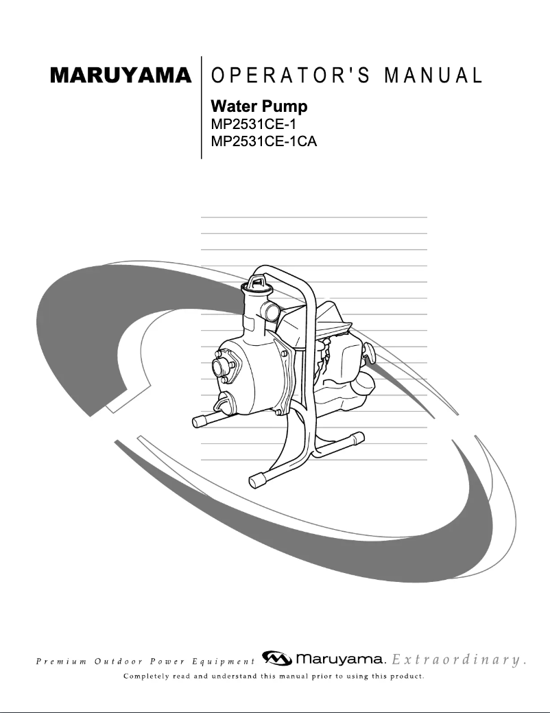 Image de la première page du manuel de l'appareil MP2531CE-1CA